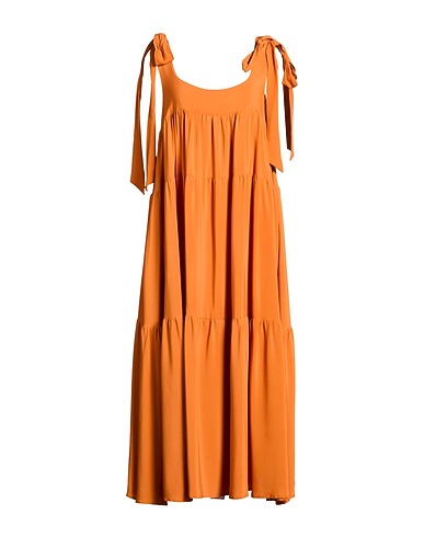 MEIMEIJ Vestito midi ARANCIONE 69% Acetato, 31% Seta