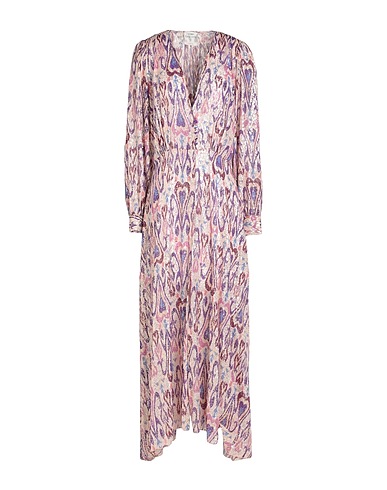 FORTE_FORTE Long dress Purple 73% Silk, 27% Polyester, Cupro