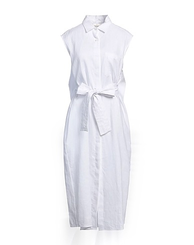 MEIMEIJ Hemdkleid Weiß 100% Leinen