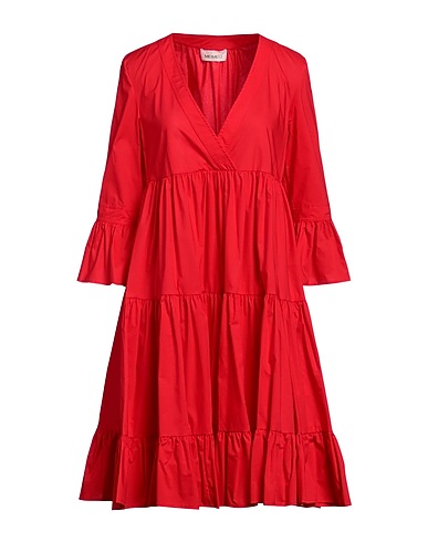 MEIMEIJ Midi dress Red 100% Cotton