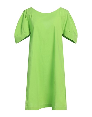 MEIMEIJ Vestito corto Verde lime 100% Cotone