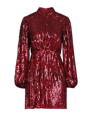RIXO Sequin dress Burgundy 100% Viscose