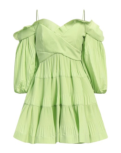 MEIMEIJ Vestito corto Verde lime 65% Poliestere, 35% Cotone, Acetato, Elastan, Poliammide