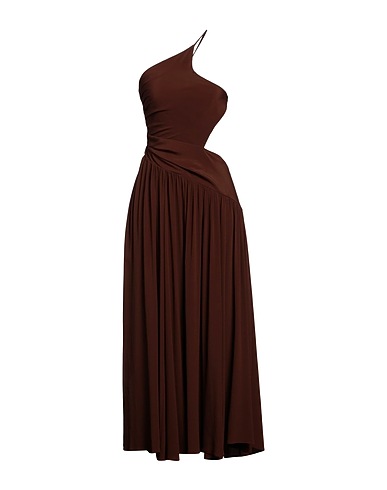 MEIMEIJ Midi dress Dark brown 69% Acetate, 31% Silk