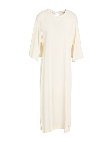 MEIMEIJ Vestito midi Panna 61% Acetato, 34% Viscosa, 5% Elastan