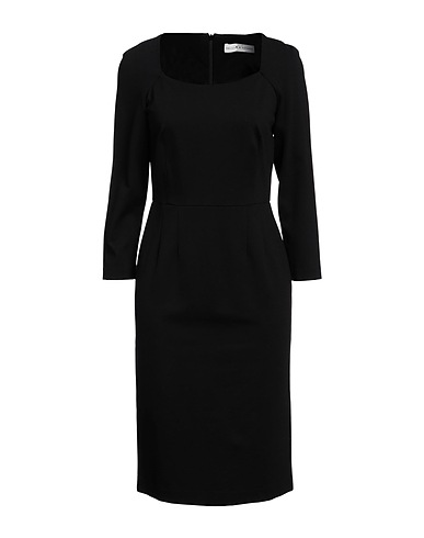 SKILLS & GENES Midi dress Black 64% Viscose, 31% Polyamide, 5% Elastane