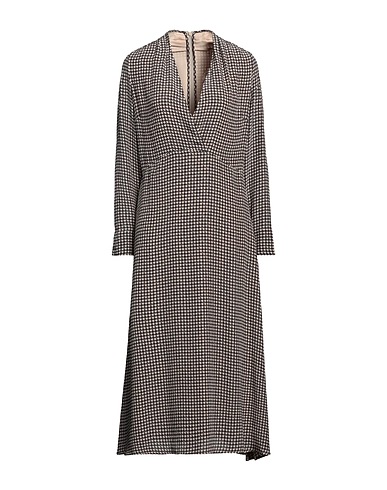 SKILLS & GENES Midi dress Beige 100% Viscose, Polyester