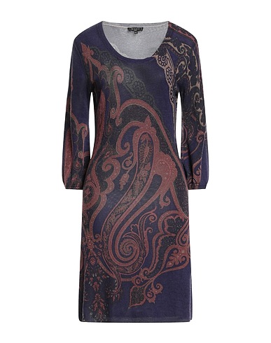 ETRO Sheath dress Dark purple 80% Silk, 20% Cashmere