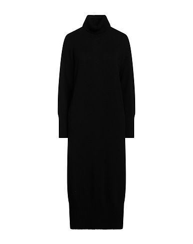 SNOBBY SHEEP Midi dress Black 70% Wool, 30% Cashmere