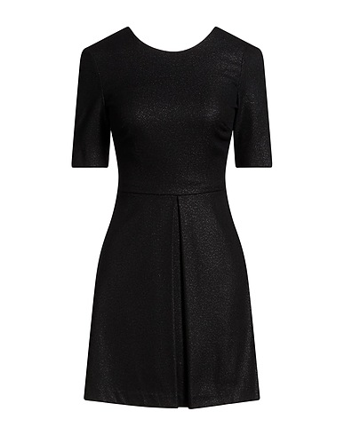 SKILLS & GENES Short dress Black 53% Wool, 21% Polyamide, 21% Viscose, 4% Polyester, 1% Elastane