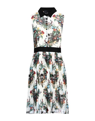 JOHN RICHMOND Midi dress White 100% Silk