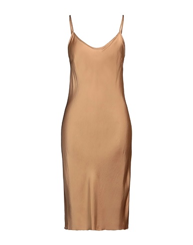 SKILLS & GENES Midi dress Camel 100% Viscose