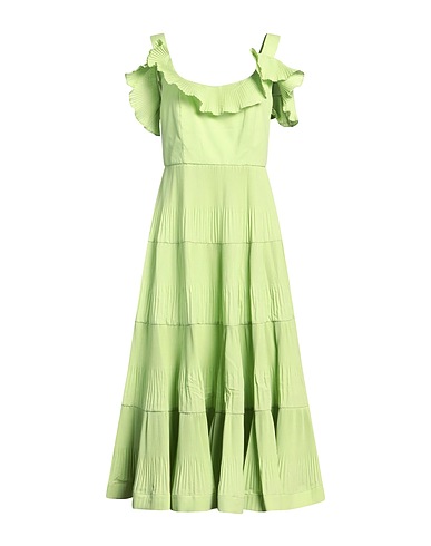 MEIMEIJ Midi dress Lime green 65% Polyester, 35% Cotton, Polyamide