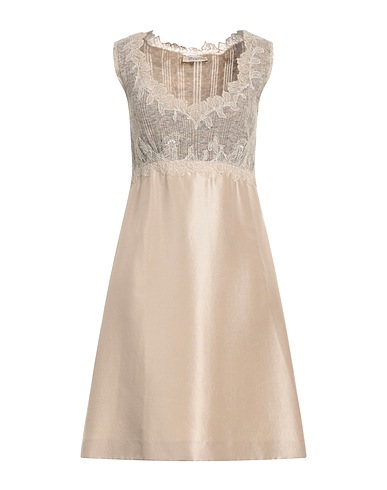 ERMANNO SCERVINO Short dress Taupe 58% Silk, 42% Wool, Alpaca wool, Polyamide