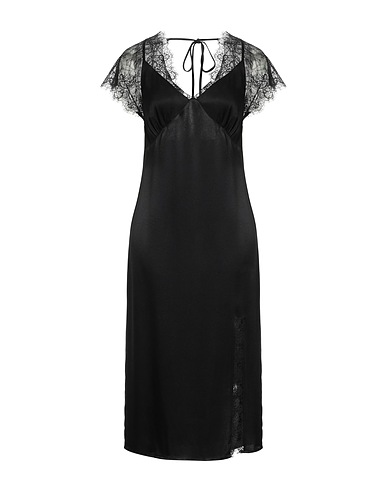 TWINSET Midi dress Black 100% Viscose, Polyamide