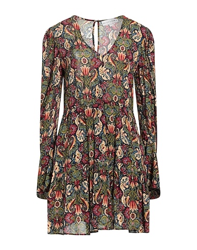 SKILLS & GENES Kurzes Kleid Grün 100% Viskose