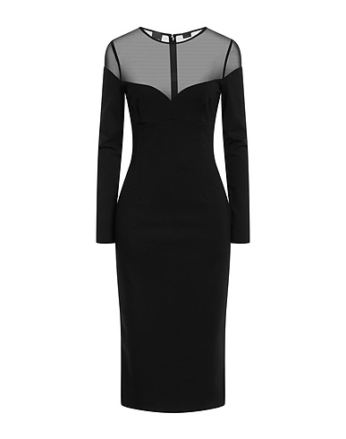 PINKO Midi dress Black 67% Viscose, 28% Polyamide, 5% Elastane