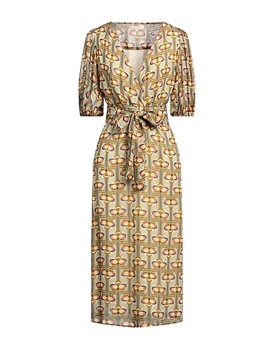 IS COMING Vestito midi Verde 100% Viscosa
