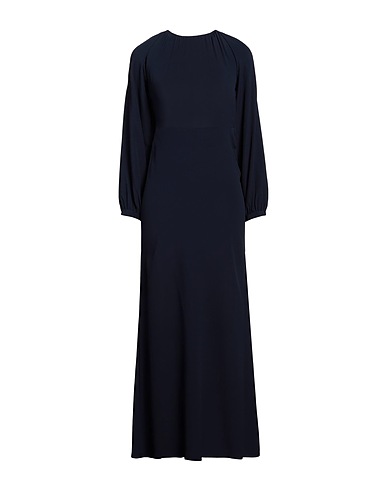SEMICOUTURE Long dress Midnight blue 65% Acetate, 35% Silk