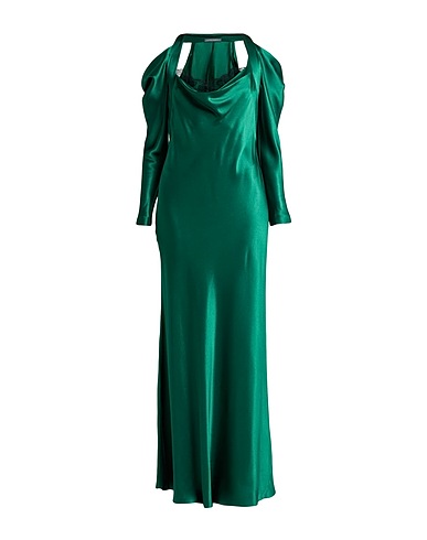 ALBERTA FERRETTI Long dress Green 70% Acetate, 30% Silk, Polyamide