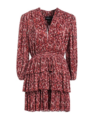 SABINA MUSÁYEV Pleated dress Burgundy 100% Polyester