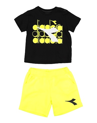 DIADORA 베이비 상하세트  블랙 100% 코튼