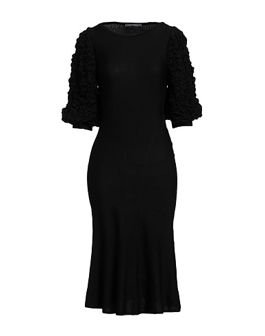 ALBERTA FERRETTI Knit dress Black 70% Virgin Wool, 20% Silk, 10% Cashmere, Polyamide, Elastane
