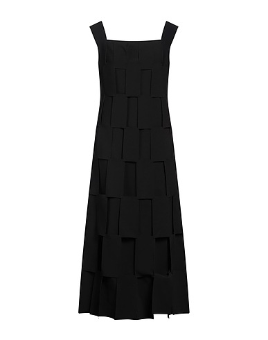 A.W.A.K.E. MODE Midi dress Black 86% Polyester, 10% Elastane, 4% Polyurethane
