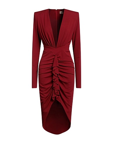 ALEXANDRE VAUTHIER Elegant dress Brick red 92% Viscose, 8% Elastane
