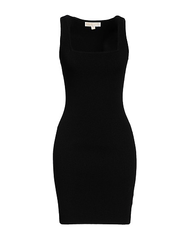 MICHAEL MICHAEL KORS Kurzes Kleid Schwarz 75% Recycelte Viskose, 16% Polyester, 8% Nylon, 1% Elastan