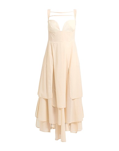 A.W.A.K.E. MODE Long dress Beige 74% Wool, 26% Recycled polyester