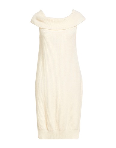 SEMICOUTURE Short dress Ivory 80% Wool, 20% Polyamide