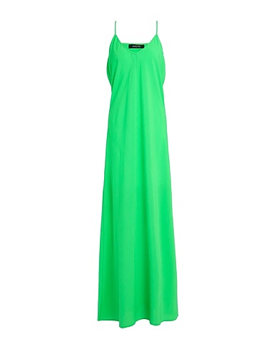 JADICTED Vestito lungo Verde 59% Viscosa, 35% Seta, 6% Elastan