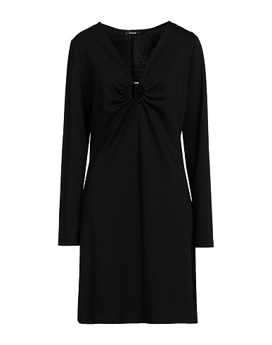 HANITA Short dress Black 77% Viscose, 18% Nylon, 5% Elastane