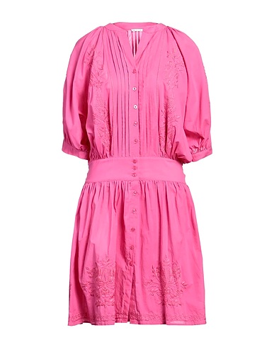 TRUE RELIGION Midi dress Fuchsia 100% Cotton