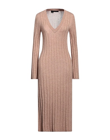 360CASHMERE Vestito midi Cammello 70% Lana, 30% Cachemire