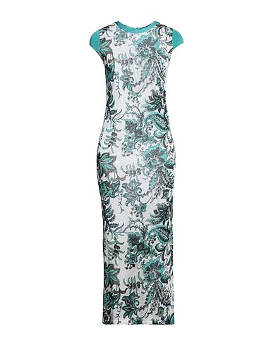 LIU •JO Midi dress White 95% Viscose, 5% Metallized polyamide, Polyester