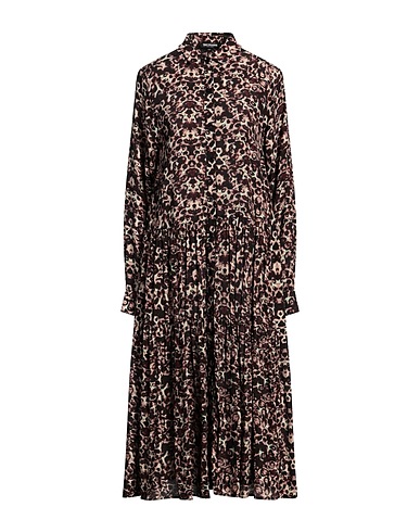TRUE RELIGION Midi dress Brown 100% Viscose