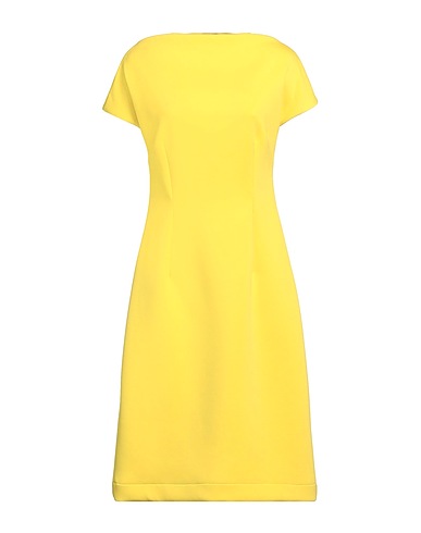 NATAN Midi dress Yellow 80% Polyester, 15% Viscose, 5% Polyurethane
