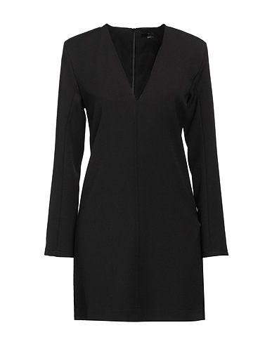 SEVENTY VENEZIA Short dress Black 80% Polyester, 14% Viscose, 6% Elastane