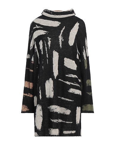 ALESSIA SANTI Short dress Black 42% Alpaca wool, 38% Polyamide, 10% Acrylic, 10% Wool