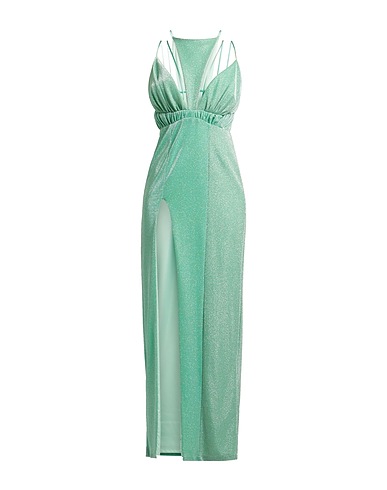 FELEPPA Long dress VERDE CHIARO 65% Polyamide, 35% Metallic fiber