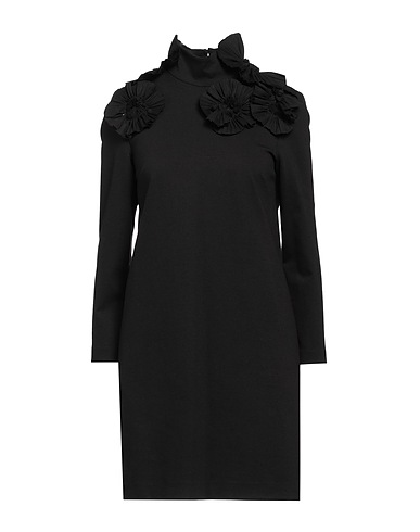 SUOLI Short dress Black 64% Viscose, 31% Polyamide, 5% Elastane