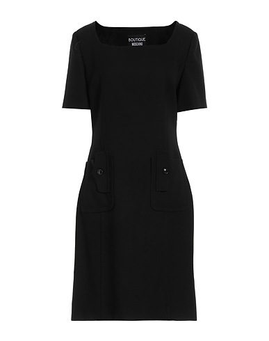 BOUTIQUE MOSCHINO Short dress Black 54% Polyester, 44% Virgin Wool, 2% Elastane