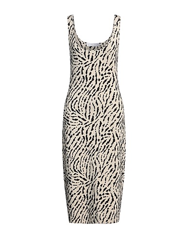 PROENZA SCHOULER Midi dress Ivory 60% Silk, 24% Cotton, 13% Polyamide, 3% Elastane
