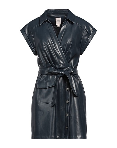 CINQ À SEPT Short dress Midnight blue 100% Polyurethane