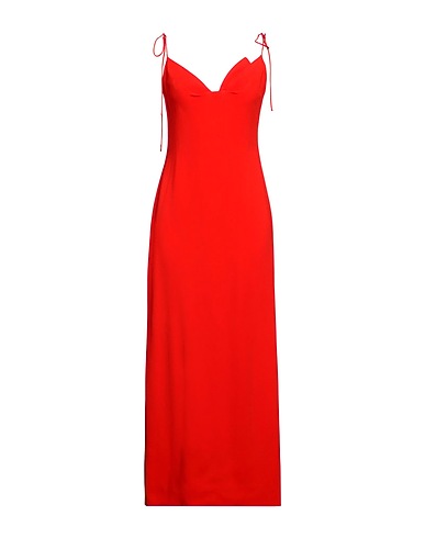 DEL CORE Long dress ROSSO 100% Viscose, Acetate, Silk