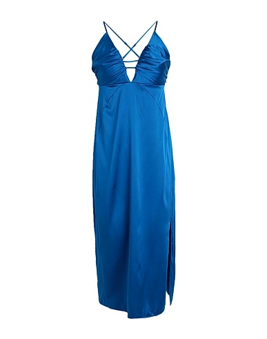 CALVIN KLEIN Midi dress Bright blue 95% Silk, 5% Elastane