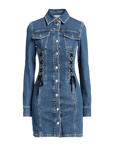 MOSCHINO Denim dress Blue 99% Cotton, 1% Elastane