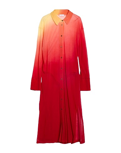 FERRAGAMO Midi dress Red 95% Silk, 5% Polyamide